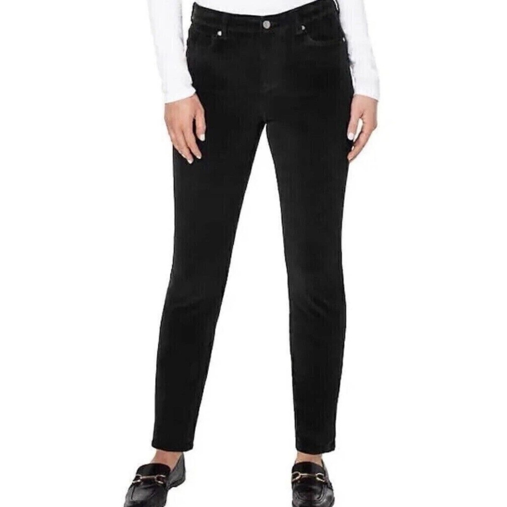 Well Worn Womens High Rise Corduroy Pants,Inseam 31", Black, Size 10/30. CC